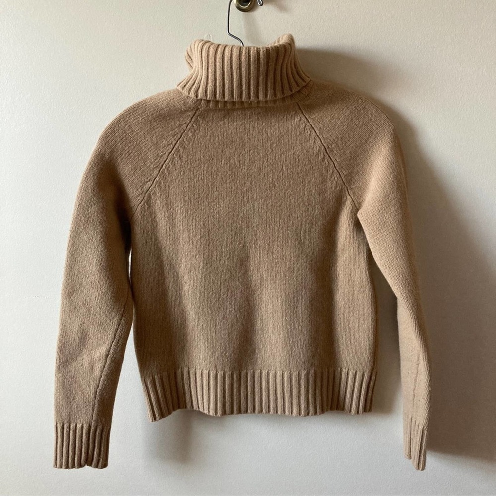 Lauren Ralph Lauren Wool Cashmere Turtleneck Sweater Tan Size XS - Picture 2 of 9